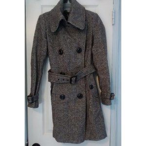 New York & Company Brown Tweed Coat